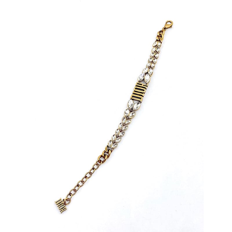 18K Dior Revolution Crystals Gold Tone Choker Necklace