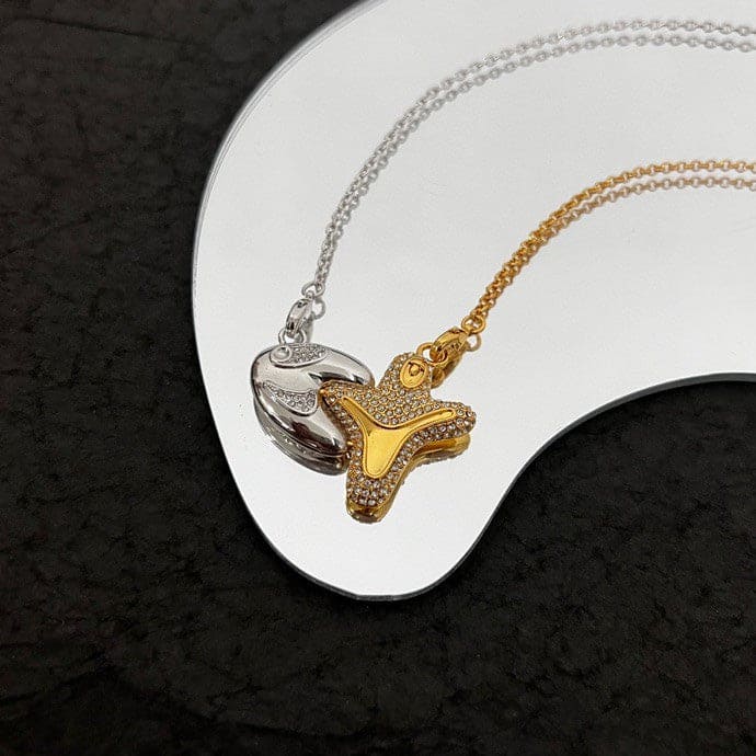 18K Dior Homme x Kenny Scharf Crystal Pendant Necklace