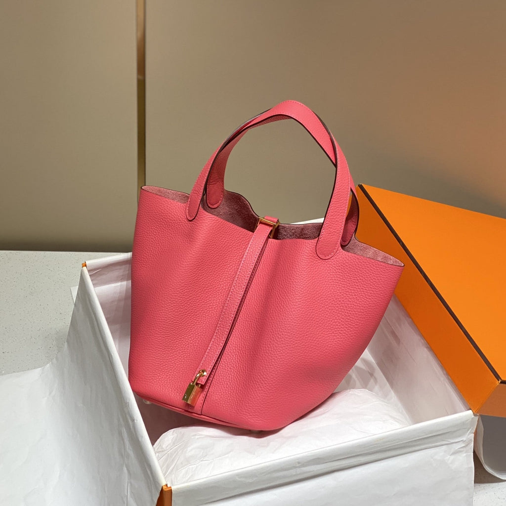 HERMES picotin lock 22 hot pink togo ghw