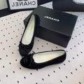 CHANEL BALLET FLAT BLACK VELVET