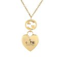 18K Double Gucci Heart Pendant Necklace