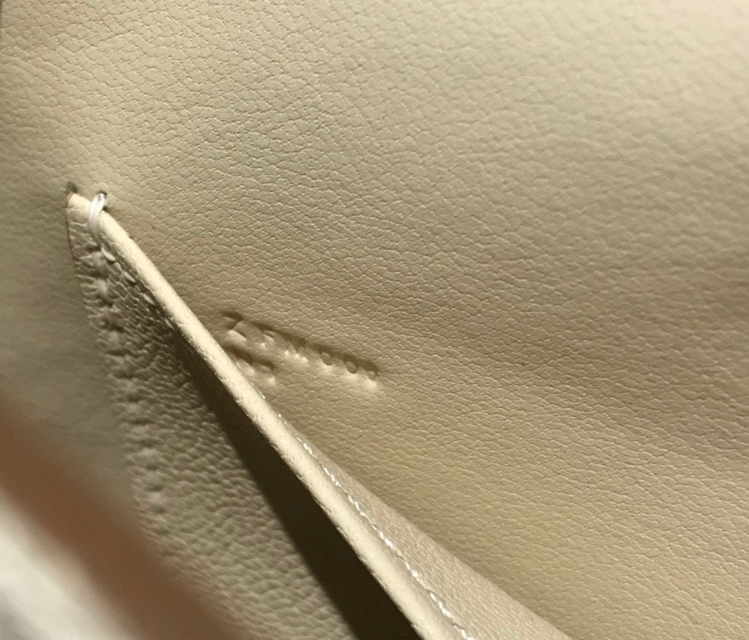 HERMES KELLY MINI 20 WHITE EPSOM SILVER HARDWARE
