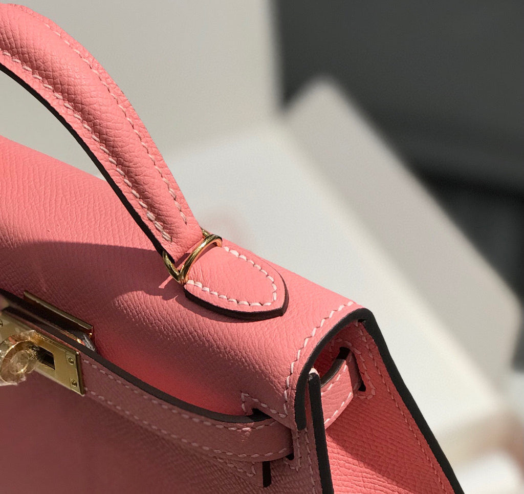 HERMES KELLY MINI 20 PINK EPSOM GOLD HARDWARE