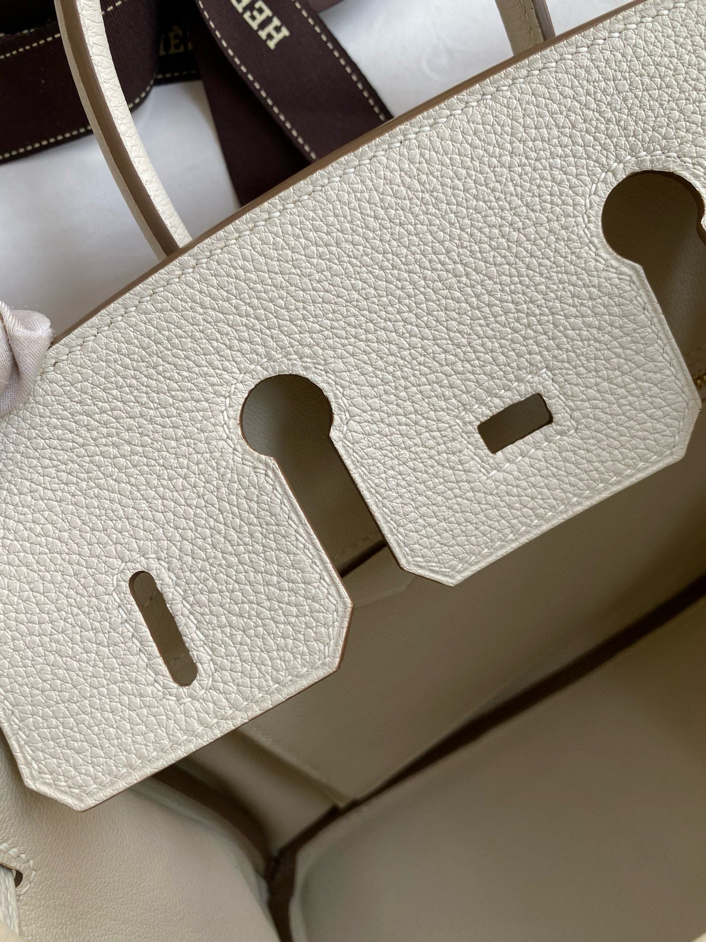 HERMES BIRKIN 25CM CREAM TOGO LEATHER GOLD HARDWARE