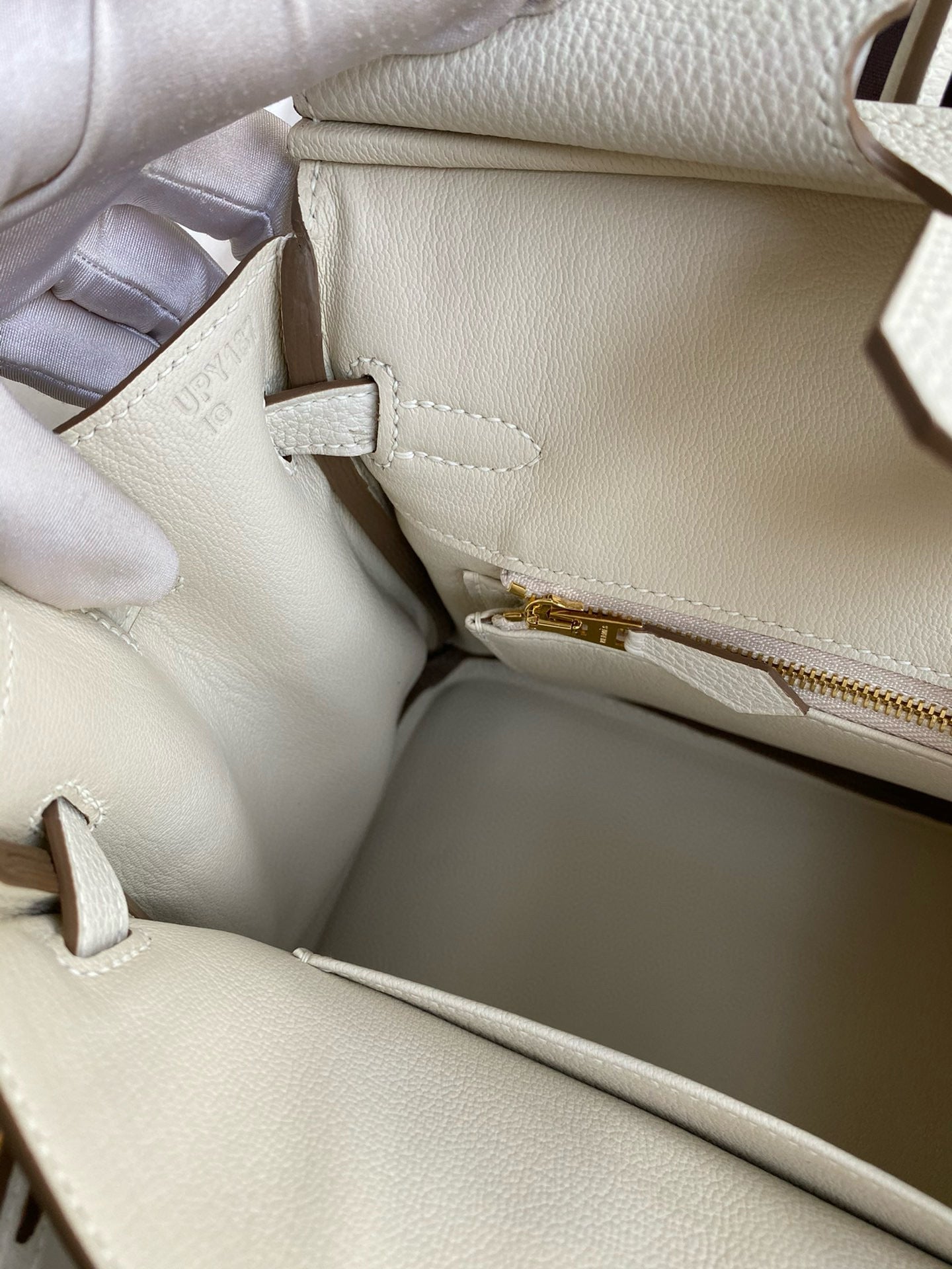 HERMES BIRKIN 25CM CREAM TOGO LEATHER GOLD HARDWARE