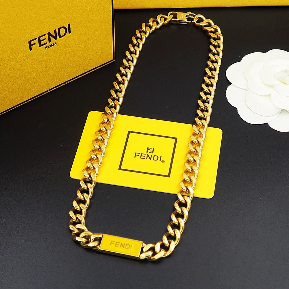 18K Fendi Chain Necklace