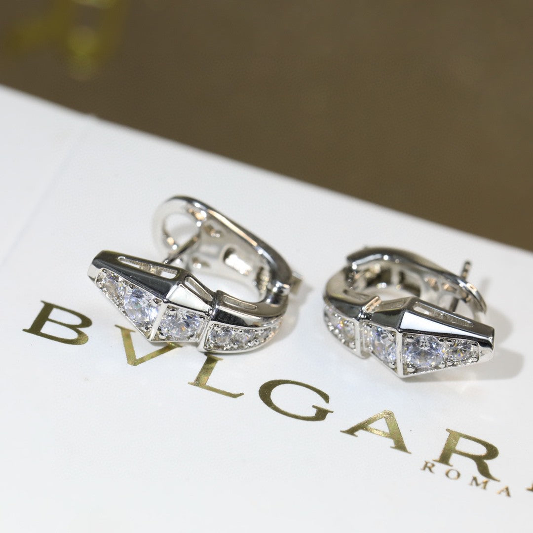18K BVLGARI Serpenti Diamond Earrings