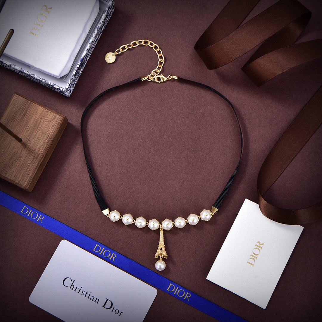 18K Dior Plan De Paris Choker Necklace