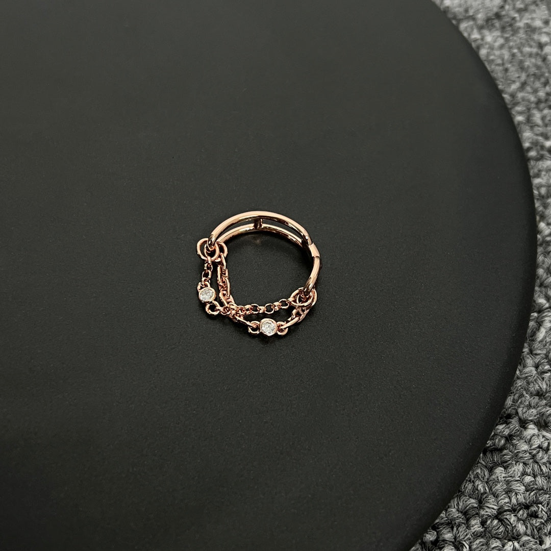18K Chaine D'Ancre Chaos Hermes Ring