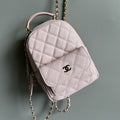 CHANEL MINI 18 BACKPACK PINK CAVIAR LIGHT GOLD HARDWARE