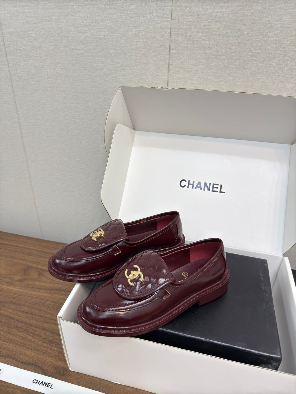 CHANEL MOASIN 2.5 CM IN MAHOGANY RED PREMIUM LAMBSKIN