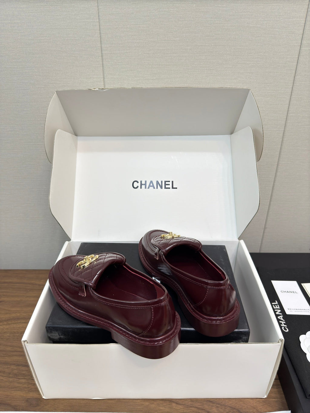 CHANEL MOASIN 2.5 CM IN MAHOGANY RED PREMIUM LAMBSKIN