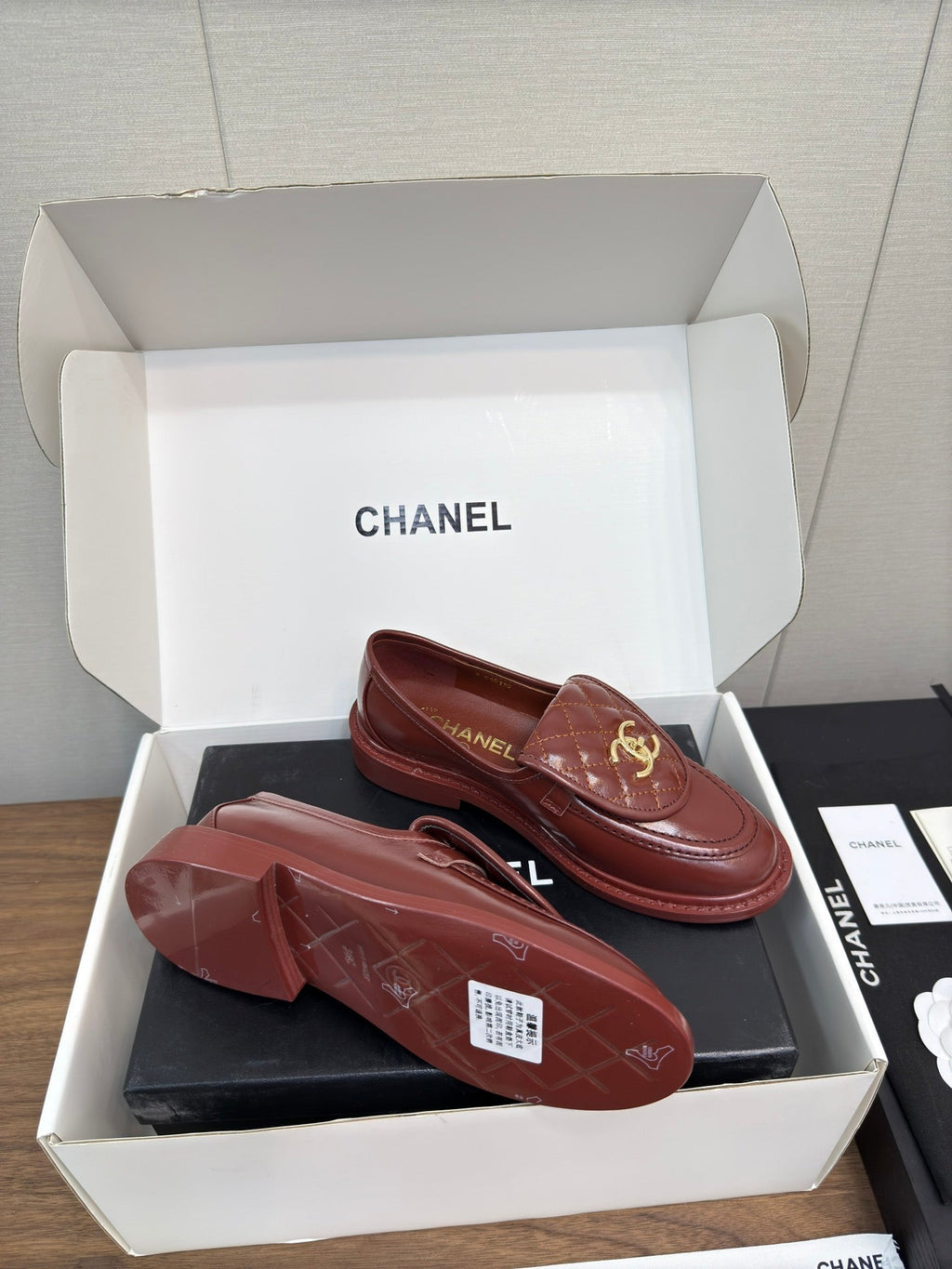 CHANEL MOASIN 2.5 CM IN JAM RED PREMIUM LAMBSKIN