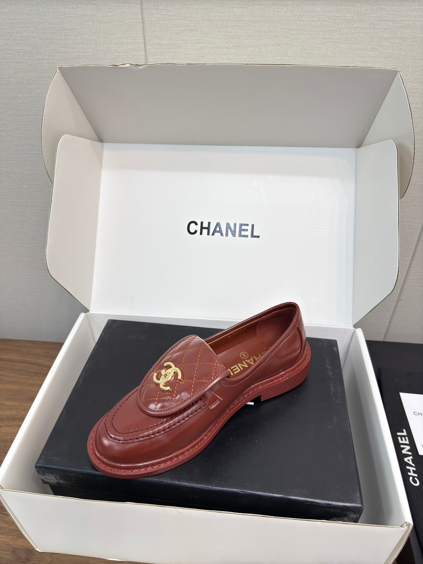 CHANEL MOASIN 2.5 CM IN JAM RED PREMIUM LAMBSKIN