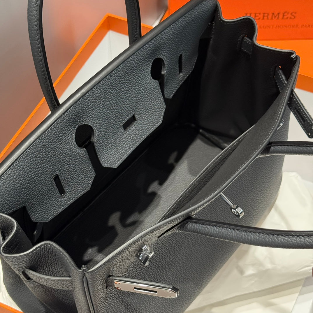 HERMES BIRKIN 30CM Graphite Gray TOGO SILVER HARDWARE
