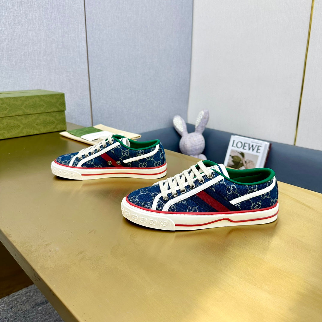 GUCCI TENNIS 1977 TRAINER LIGHT AZURE CANVAS