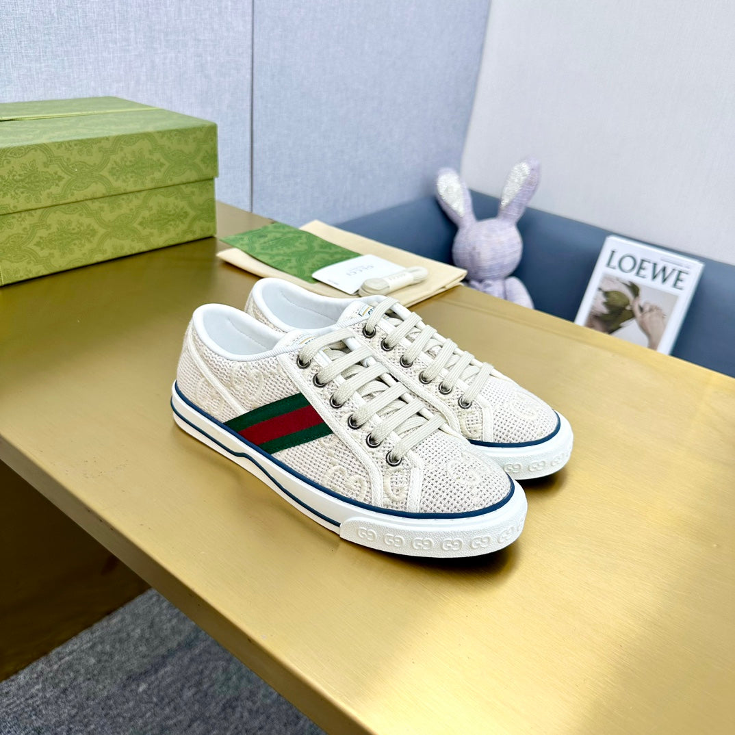 GUCCI TENNIS 1977 TRAINER CREAMY WHITE CANVAS