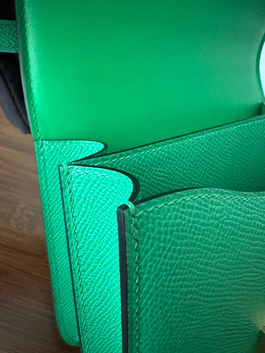 HERMES CONSTANCE 18 GREEN EPSOM GOLD HARDWARE