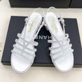 CHANEL WHITE ROMAN 5 CM SANDALS