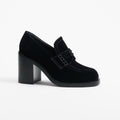 CHANEL MOASINS BLACK VELVET